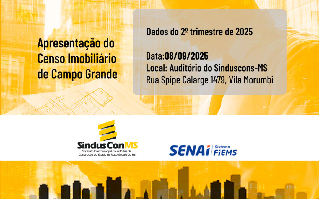 Censo Imobiliário de Campo Grande aponta intenção de compra de imóveis em alta e estabilização no mercado vertical